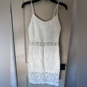 Aqua Off White Lace Mini Dress; Size XS; EUC